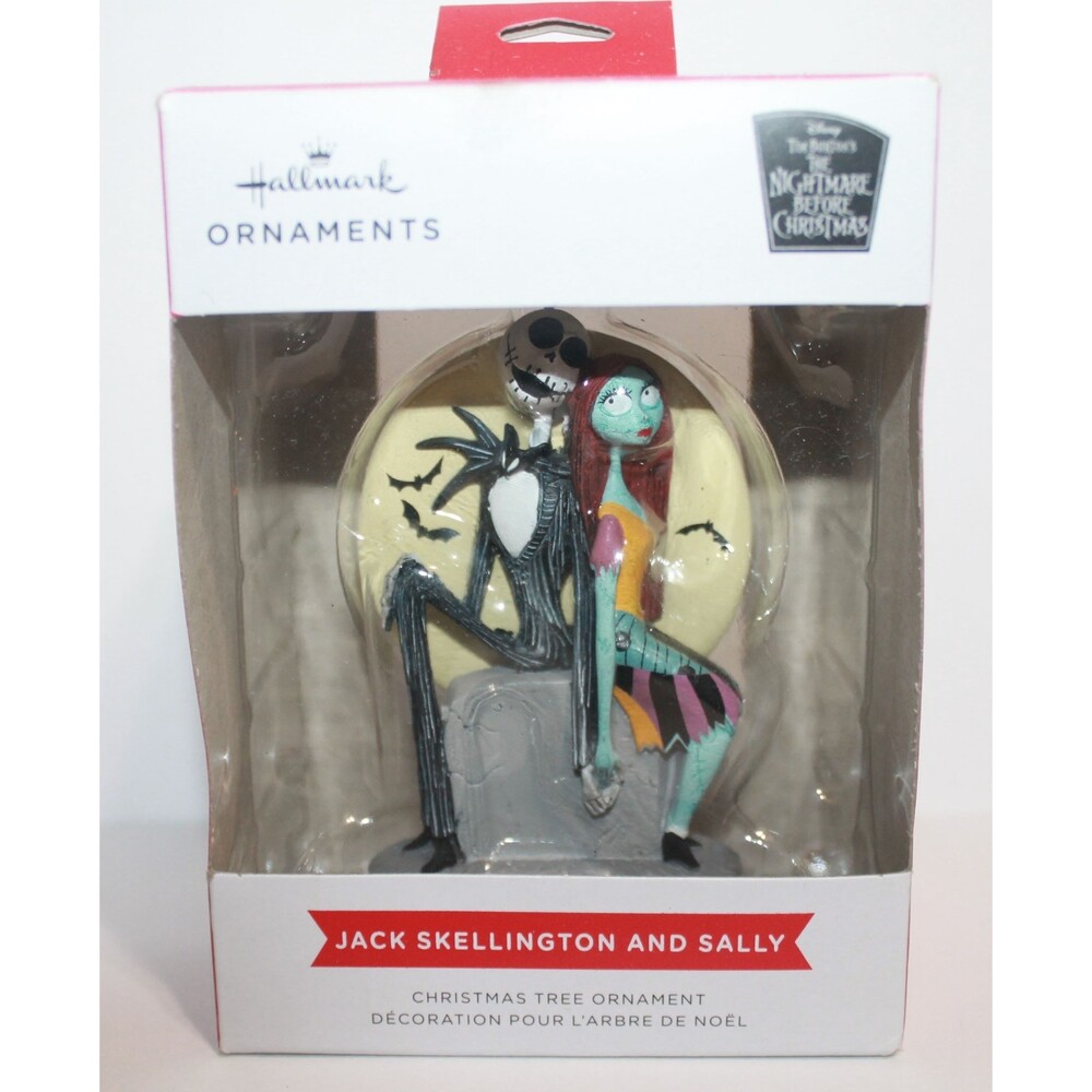 Hallmark Nightmare Before Christmas Jack & Sally Christmas Tree Ornament READ